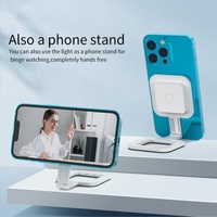 Portable Magnetic Selfie Light for Live Streaming and Skin Beauty - Black thumbnail