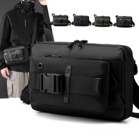 Functional Men Chest Bag Versatile Messenger Bag For Everyday Use - Black thumbnail
