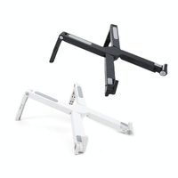 Foldable Non-slip Laptop Stand - Plastic Silicone - Black thumbnail