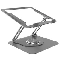 360 Degree Rotating Laptop Stand - Foldable Aluminum Bracket - Black thumbnail