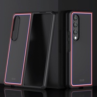 Frosted Skin Case for Samsung Galaxy z Fold 4 - Slim & Stylish - Black Color Bar thumbnail