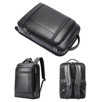 Large-capacity Business Laptop Backpack with Usb & Type-c Port - Black First-layer Cowhide thumbnail