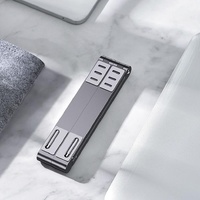 Portable Aluminum Notebook Stand - Compact Cooling Bracket - Grey thumbnail