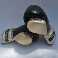 Half Finger Boxing Gloves For Sanda And Free Fighting - Black / Gold thumbnail