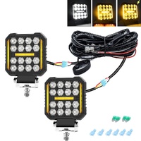 4 Inch Square Mixed Luminous Angel Eye Car Work Light thumbnail