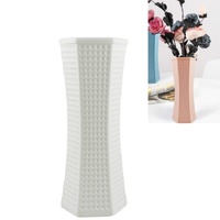 Versatile Plastic Vase for Creative Wet and Dry Flower Arrangements - Milk White thumbnail