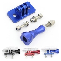 Gopro Helmet Mount Adapter for Aluminum Tripod Head - Blue thumbnail