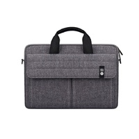 13.3 Inch Laptop Handheld Briefcase Storage Bag - no Shoulder Strap - Black thumbnail