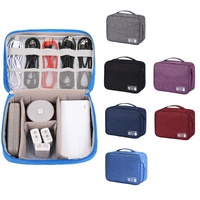 Versatile Cationic Digital Storage Bag for Data Cables - Blue thumbnail