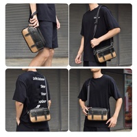 Waterproof Shoulder Crossbody Bag For Men Wear Resistant Design - Black thumbnail