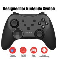 Wireless Bluetooth Game Console Handle for Nintendo Switch with Vibrating Gyroscope - Black thumbnail