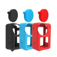 Protective Silicone Case with Lens Cap for Dji Action 3 - Black thumbnail