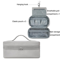 Multifunctional Leather Storage Bag for Dyson Airwrap - Grey thumbnail