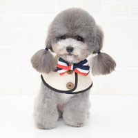 Dog Shawl Saliva Towel Scarf Pet Bow Tie Jewelry Accessories - Size S - Khaki thumbnail