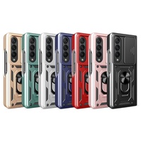 Samsung Galaxy z Fold 4 Tpu Pc Case with Sliding Camera Cover - Silver thumbnail