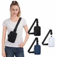 Crossbody Chest Pack For Outdoor Sports Unisex Cell Phone Bag - Black thumbnail