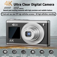 4K Hd Optical Zoom Digital Camera 60Mp Dual Screen Selfie Camera No Memory - Black thumbnail