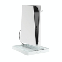 Multifunctional Cooling Base for Ps5 with Vr2 Handle Charging and Disc Storage Stand - White thumbnail
