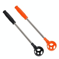 Foldable Golf Ball Picker with Stainless Steel Rod - 8 Sections - Black thumbnail
