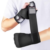 Protective Half Finger Boxing Gloves With Gel Padding And Wrist Support - One Size - Red thumbnail