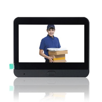 1080P Wifi Smart Cat Eye Video Doorbell - 4.3 Colour Screen - Hidden - Black thumbnail
