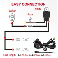 14W 9 - 30V Floodlight Mixed Luminous 4 Inch Round Work Light With Wire Set thumbnail