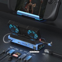 9-In-1 Usb-C Gaming Dock With Detachable Fan - Blue / Black thumbnail