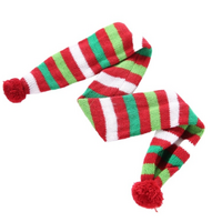 Dog Scarf Christmas Pet Accessories Winter Warmth Pet Scarf - Size Xs Red And Green Stripes thumbnail