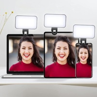 Rechargeable Selfie Light for Phone Laptop Tablet - Black thumbnail