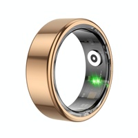 Smart Ring With Heart Rate Blood Oxygen Sleep Monitoring & Sports Modes - Size 8 - Black thumbnail