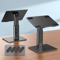 Black Portable Aluminum Laptop Support - Lifting and Raising thumbnail