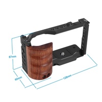 Wooden Handle Alloy Rabbit Cage For Sony Zv-E10 Camera - Black thumbnail