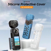 Silicone Shockproof Case and Lens Cover for Insta360 X4 by Sunnylife - Black - Lens Body Cover Kit thumbnail