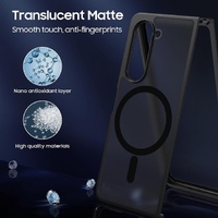 Ultra-thin Translucent Magsafe Case for Samsung Galaxy z Fold4 - Black thumbnail