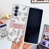 Floral Sketch Pearlescent Pc Case for Samsung Galaxy z Fold 4 thumbnail