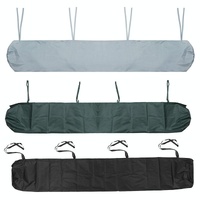 Waterproof Retractable Canopy for Outdoor Patio - 2.5m Size Dustproof Protective Cover - Black thumbnail