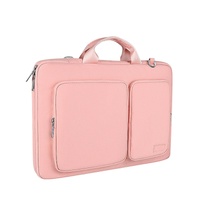 15.6 Inch Detachable Shoulder Laptop Bag - Thickened Polyester - Pink thumbnail