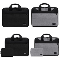 Waterproof Oxford Cloth Laptop Bag - 14 / 15 / 15.6 Inches Full Open - Black thumbnail