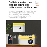 Portable Home Theater Projector - 400 Lumens Hd Same Screen Version - White Yellow thumbnail