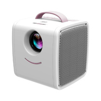 Portable Mini Projector For Kids - 1080P Led - Pink White thumbnail