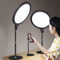 Large Desktop Beauty Fill Light Bracket for Live Broadcast and Photography - 14.2 Inch & 36cm - Black thumbnail