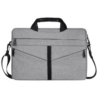 Stylish Zipper Laptop Bag with Shoulder Strap - Durable & Breathable - Black thumbnail