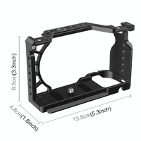 Metal Camera Cage For Sony A6500 / A6400 / A6300 / A6000 - Stabilizer Rig Black thumbnail