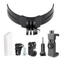Foldable Action Camera Helmet Mount Kit with j Hook and Phone Clamp thumbnail