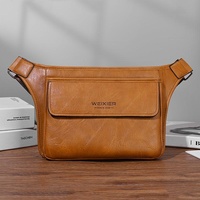 Large Capacity Crossbody Bag For Men D808 Single Shoulder Bag - Dark Brown thumbnail