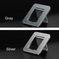 Desktop Folding Notebook Stand with Invisible Height Increase and Storage - Silver thumbnail