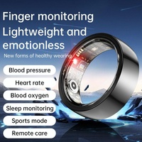 Smart Ring With Heart Rate Blood Oxygen Sleep & Sports Modes - Size 9 - White thumbnail