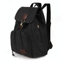 Women Canvas Laptop Backpack - Compact and Stylish - Blue thumbnail
