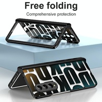 Foldable Electroplated Phone Case for Samsung Galaxy z Fold 4 5g with Hinge - Silver thumbnail