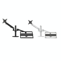 Adjustable Desktop Stand for 17-32 and 12-17 Monitors - Aluminum - Silver thumbnail